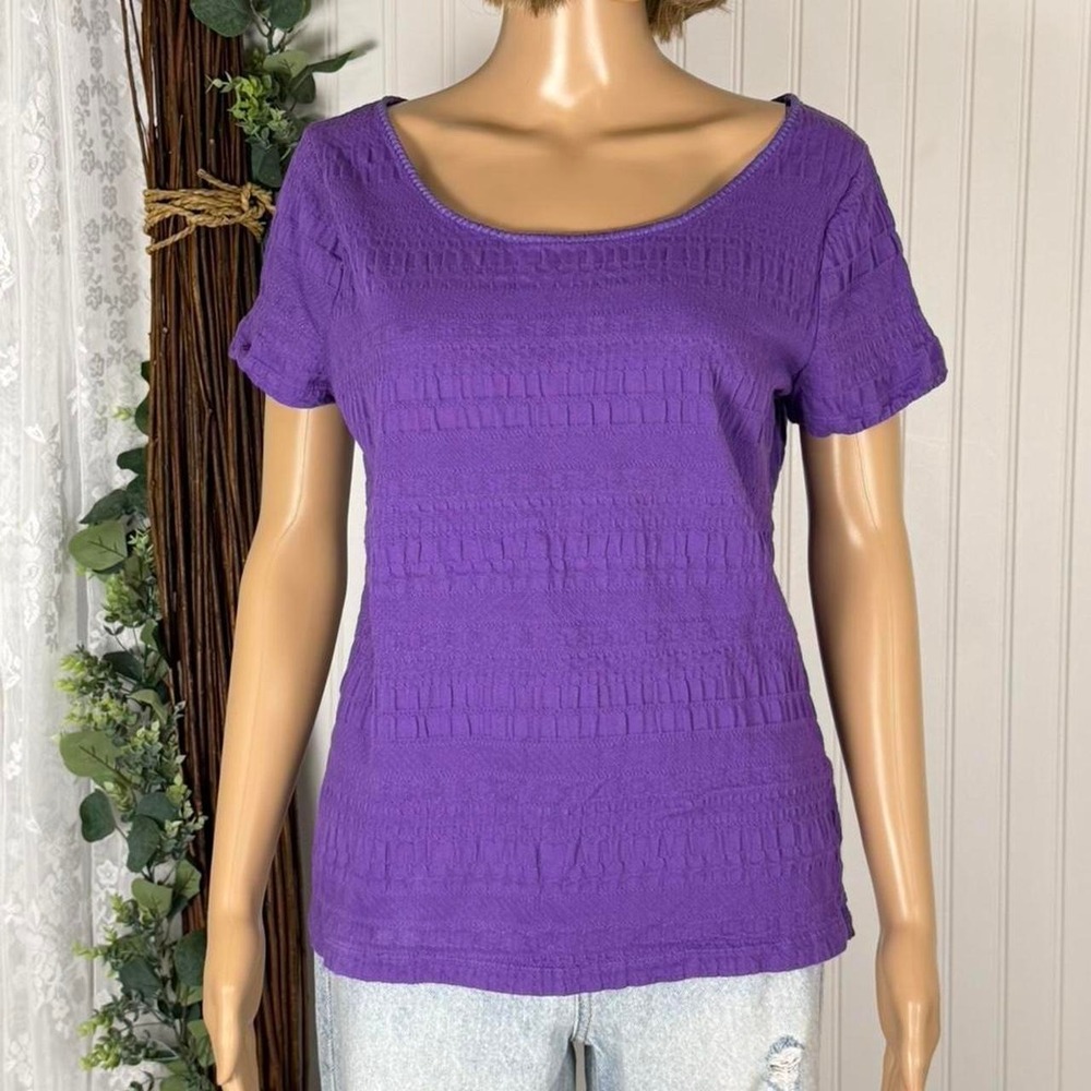 Lauren Ralph Lauren purple textured top